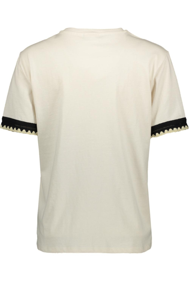 VINAJRA O-NECK S/S SHORT T-SHIRT 14105437 BIRCH/BLACK BEAU